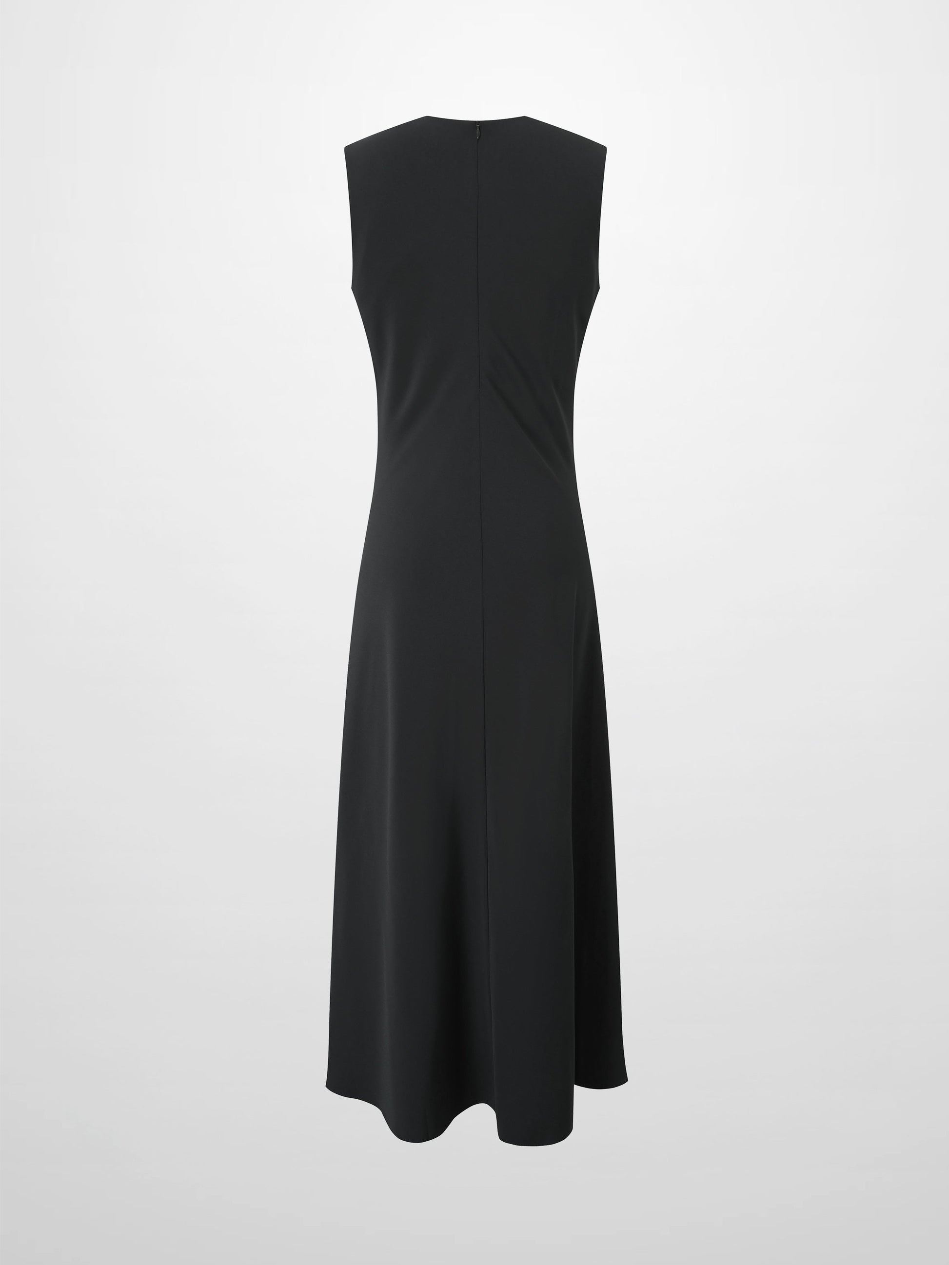 Crepe Slip Dress-Black-2