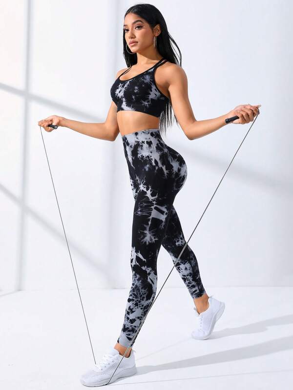 Tie Dye Criss Cross Active Set