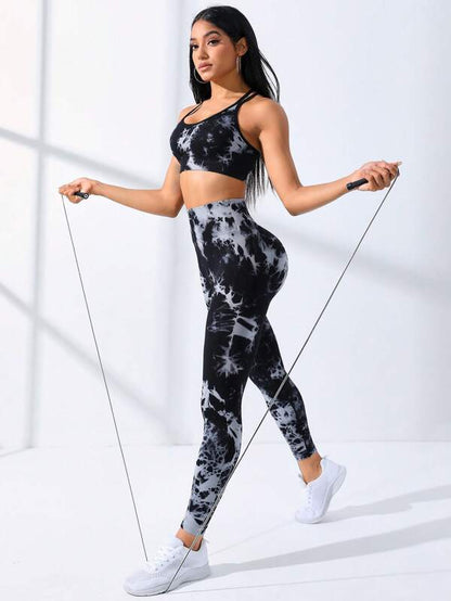 Tie Dye Criss Cross Active Set