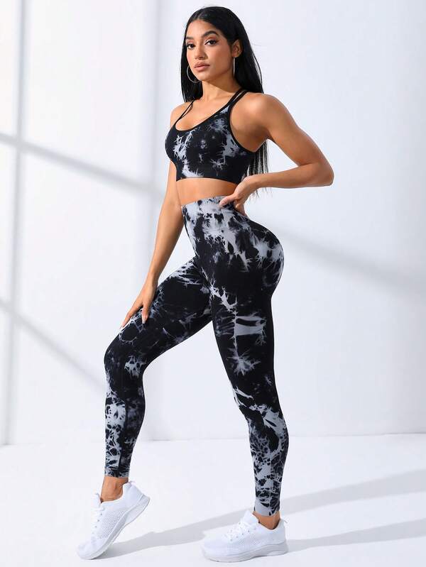 Tie Dye Criss Cross Active Set