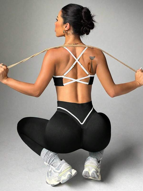 Seamless Colorblock Workout Set