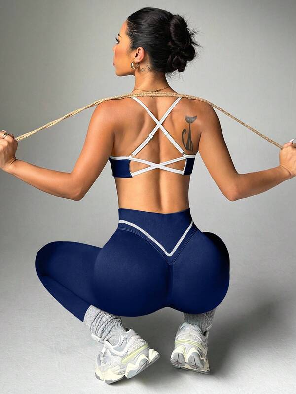 Seamless Colorblock Workout Set