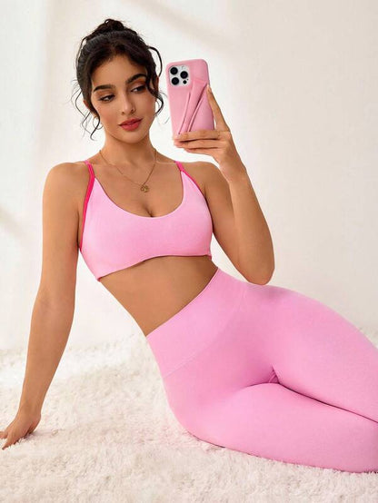 Seamless Colorblock Workout Set