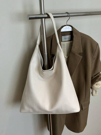 Solid Color Underarm Tote Bag