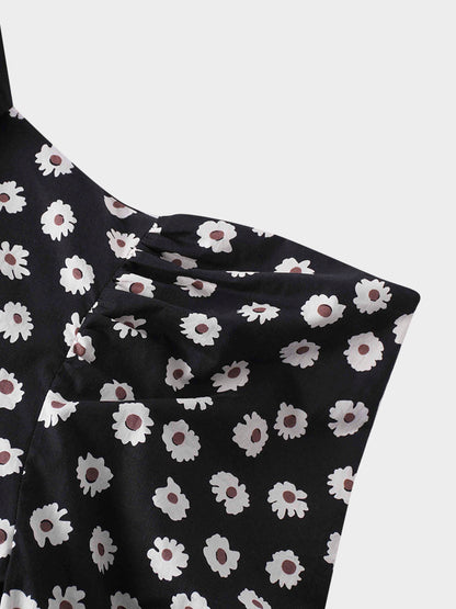 Puff Sleeve Blouse-Flower Poppy-3